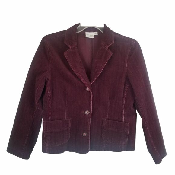 Sonoma Jackets & Blazers - SONOMA " LIFE &STYLE" PETITE STRETCH SIZE PXL. BURGANDY. COTTON, SPANDEX BLAZER